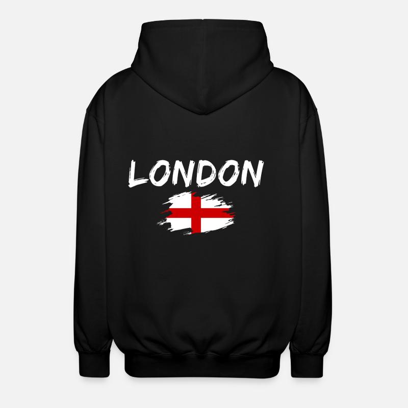 Londres, Angleterre, Ville de Londres - Veste à capuche unisexe - noir