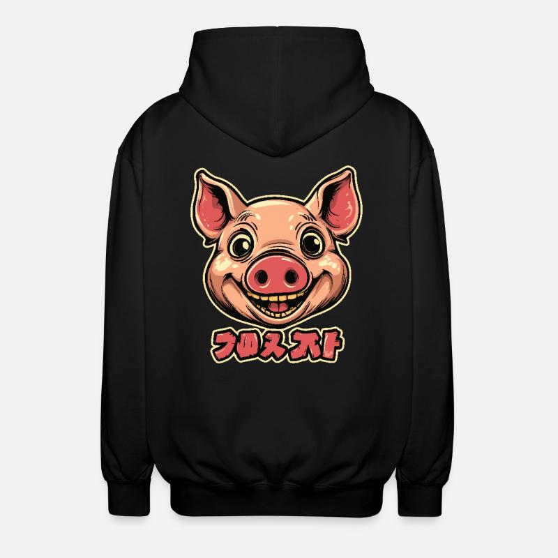Cochon heureux - Veste à capuche unisexe - noir