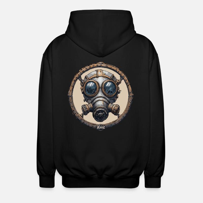 Steampunk-Maske - Unisex Kapuzenjacke - Schwarz
