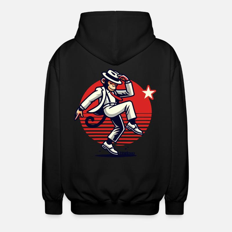 Moonwalk Monkey Singe Danse Singe - Veste à capuche unisexe - noir