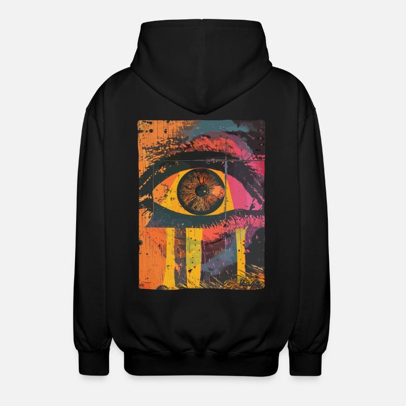 Pop Art Oeil Graffiti - Veste à capuche unisexe - noir