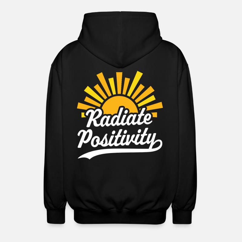 Rayonnez de positivité - Veste à capuche unisexe - noir