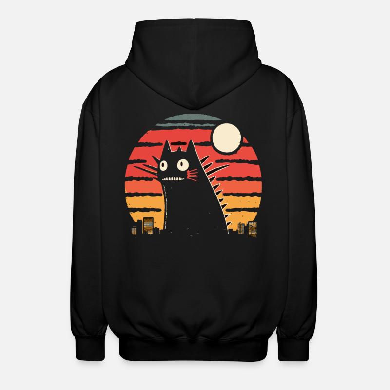Chat monstre géant chat - Veste à capuche unisexe - noir
