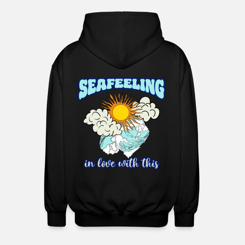 Seafeeling in love with this - Unisex Hooded Jacket - black