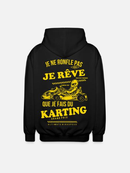 Je rêve karting - Veste à capuche unisexe - noir