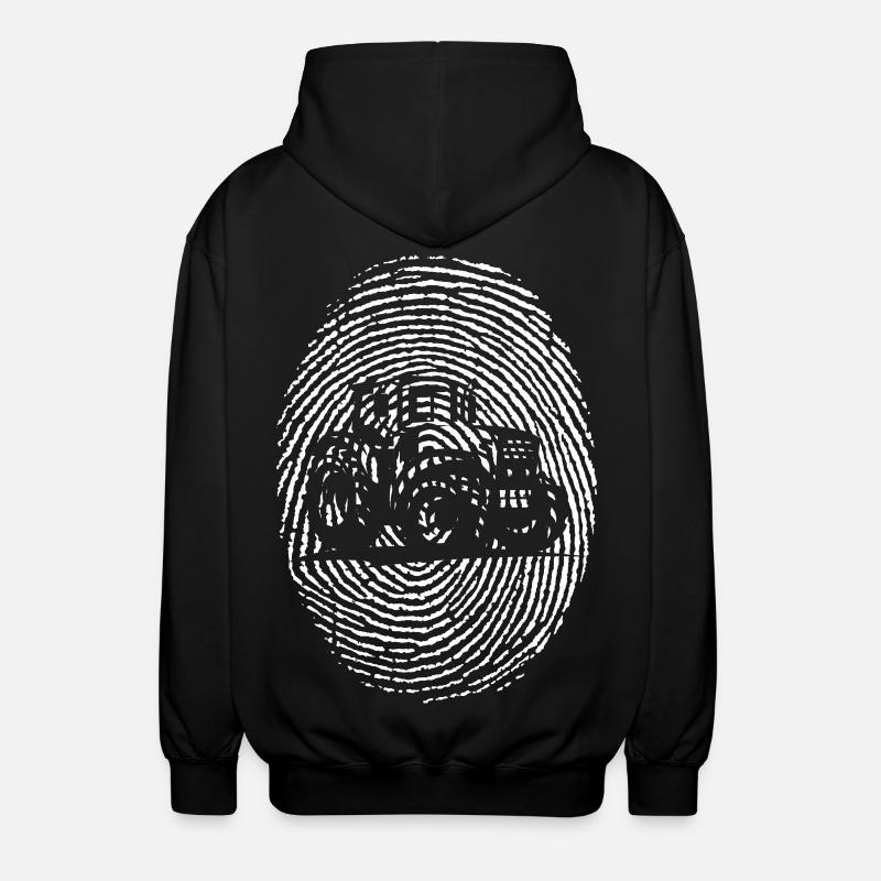 ADN tracteur agriculteur empreinte digitale - Veste à capuche unisexe - noir