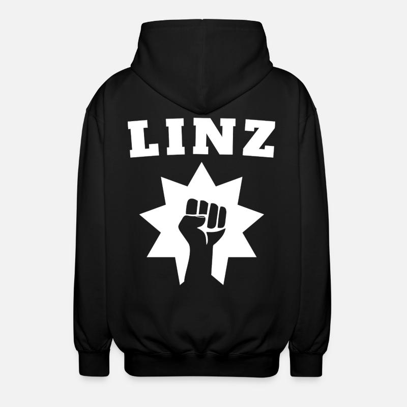 Linz - Unisex Kapuzenjacke - Schwarz