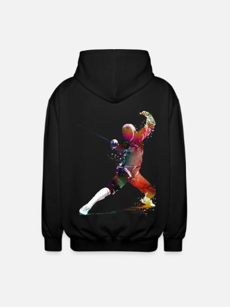 Fechtsportkunst #fencing #sport - Unisex Kapuzenjacke - Schwarz