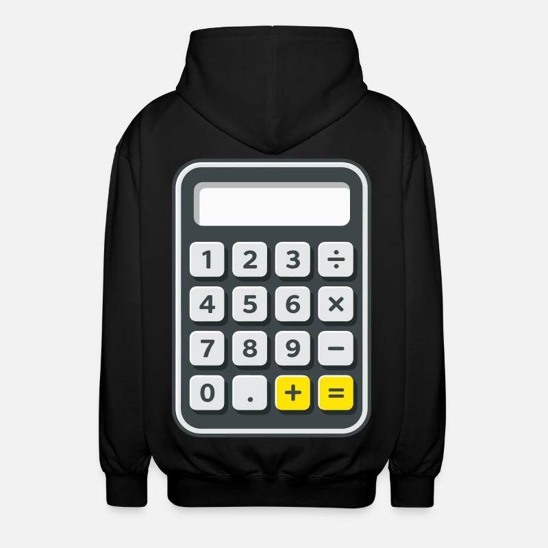 Calculatrice Costume Carnaval Nerd - Veste à capuche unisexe - noir