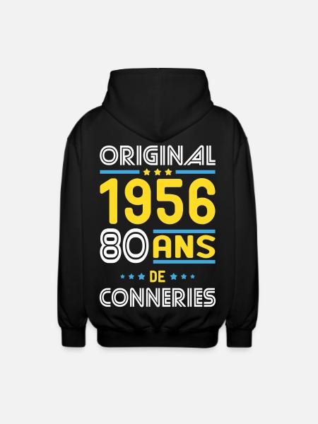 Original – 1956 – 70 years of - Unisex Hooded Jacket - black