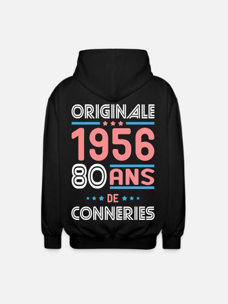 Original – 1956 – 70 years of - Unisex Hooded Jacket - black