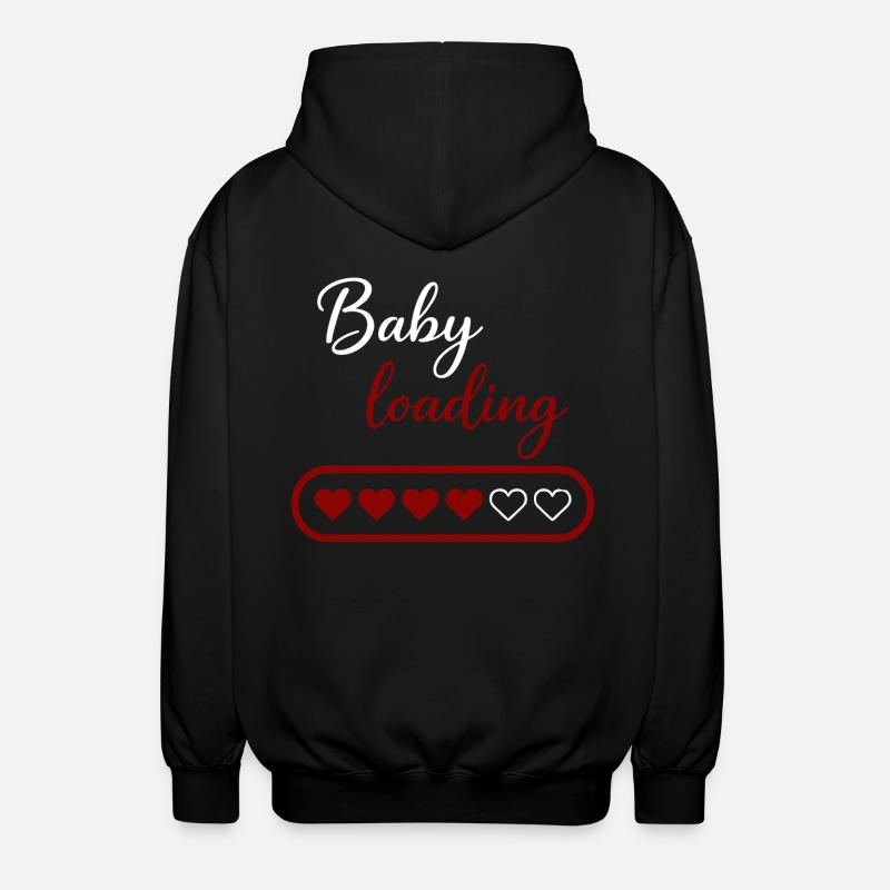 Baby loading - Unisex Kapuzenjacke - Schwarz