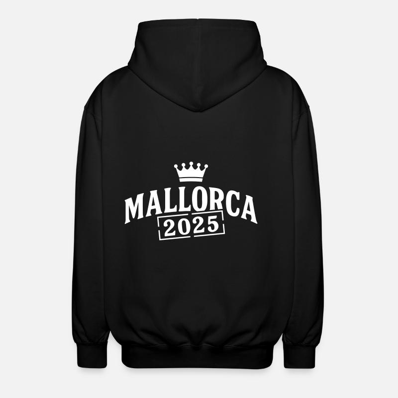 Majorque 2025 Couronne - Veste à capuche unisexe - noir