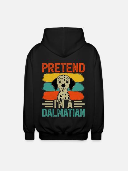 Pretend I'm a dalmatian - Unisex Hooded Jacket - black
