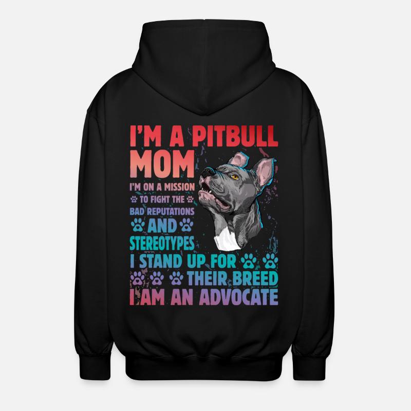 Pitbull drôle de dicton - Veste à capuche unisexe - noir