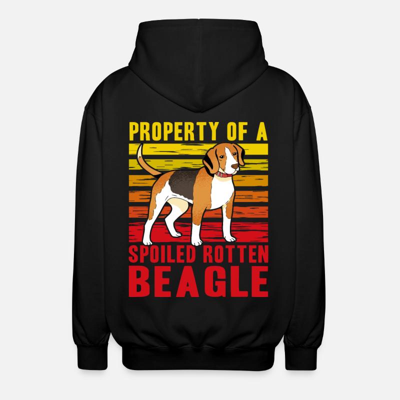 Propriété d’un Beagle pourri gâté - Veste à capuche unisexe - noir
