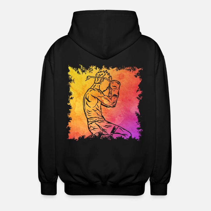 Muay Thai - Unisex Kapuzenjacke - Schwarz