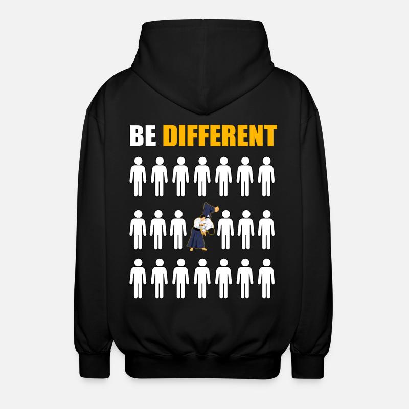 Sei anders Aikido - Unisex Kapuzenjacke - Schwarz
