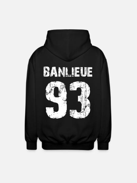 banlieue 93 - Unisex Hooded Jacket - black