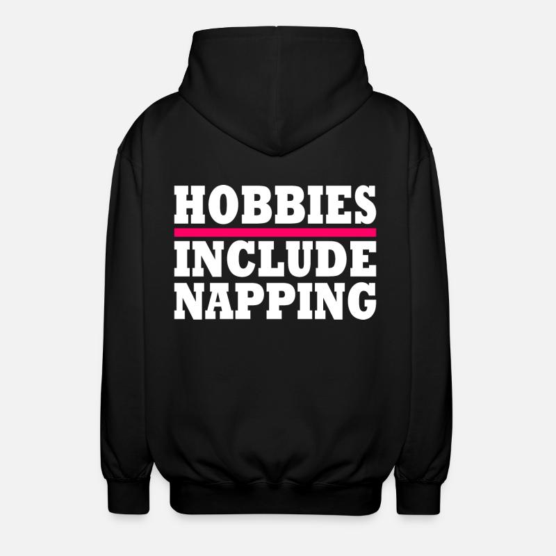 Hobbies include napping - Veste à capuche unisexe - noir