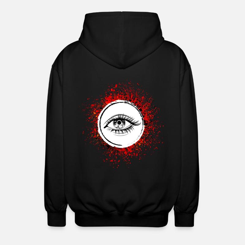 Augen symbol Wimpern - Unisex Kapuzenjacke - Schwarz