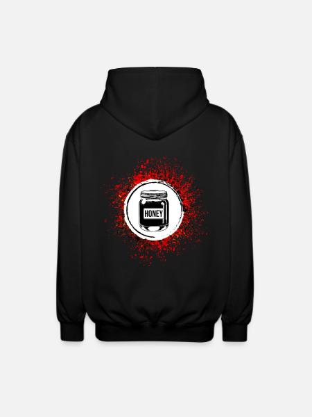 Honey symbol beekeeper - Unisex Hooded Jacket - black