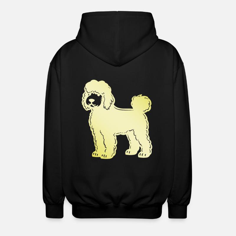 Silhouette de chien caniche - Veste à capuche unisexe - noir