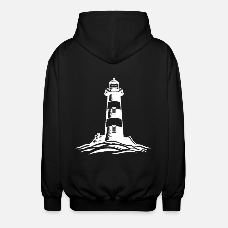 Lighthouse Icon - Unisex Hooded Jacket - black