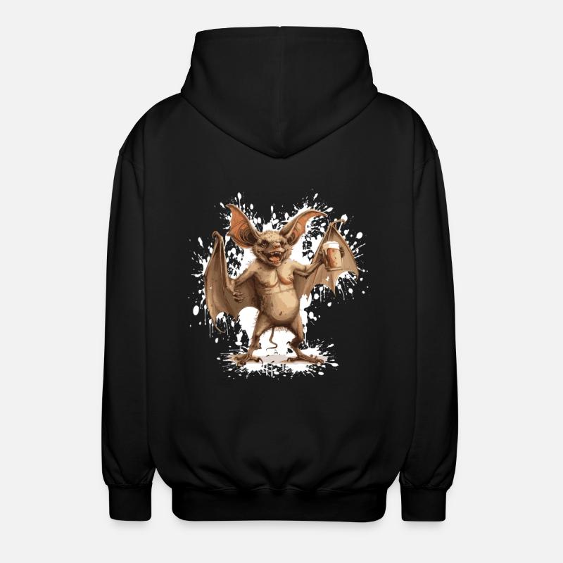 Bière de chauve-souris drôle - Veste à capuche unisexe - noir