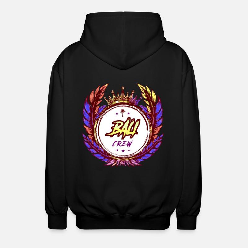 Bali Crew Bunt - Unisex Kapuzenjacke - Schwarz