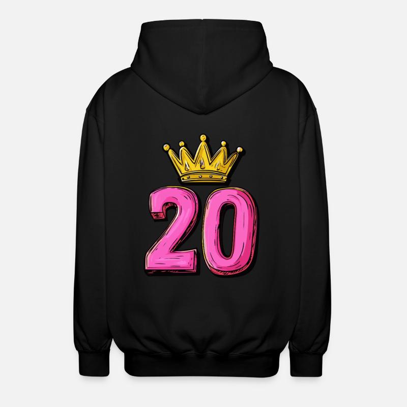 Couronne à 20 chiffres - Veste à capuche unisexe - noir