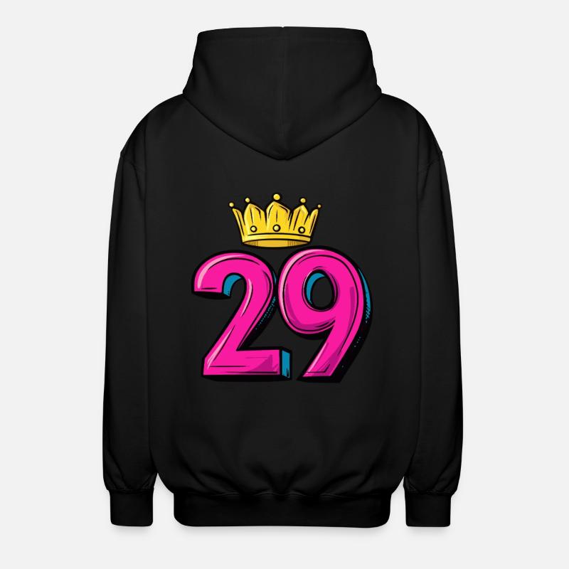29 Nombre Couronne - Veste à capuche unisexe - noir