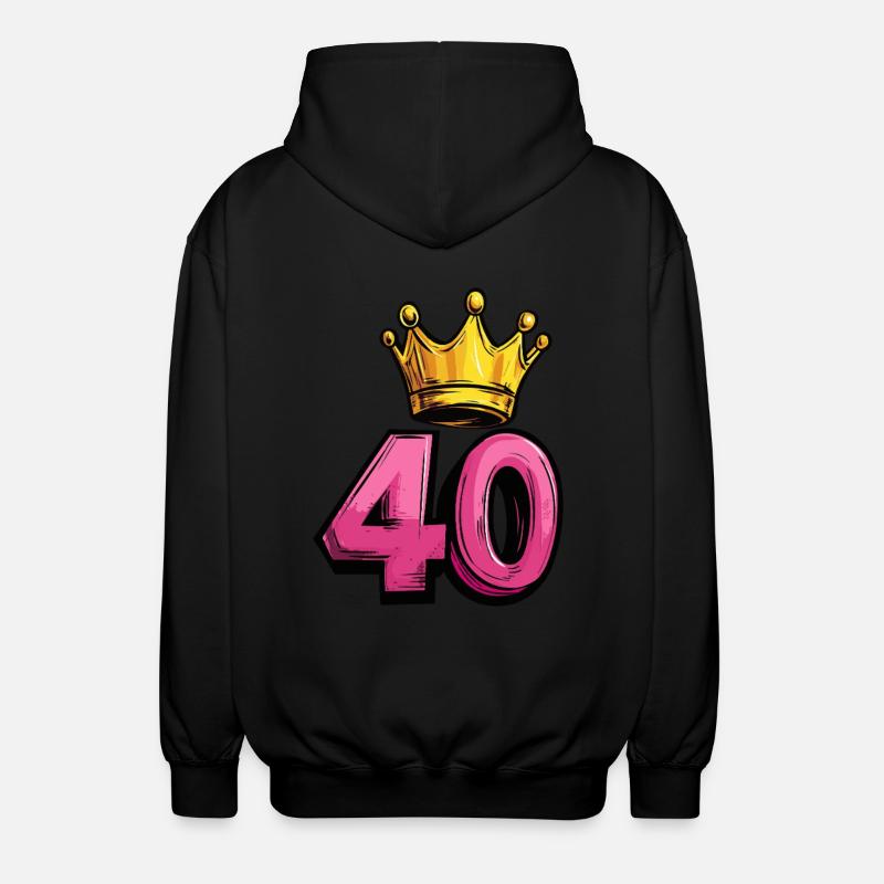 Couronne à 40 chiffres - Veste à capuche unisexe - noir