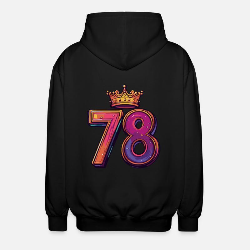 78 Nombre Couronne - Veste à capuche unisexe - noir