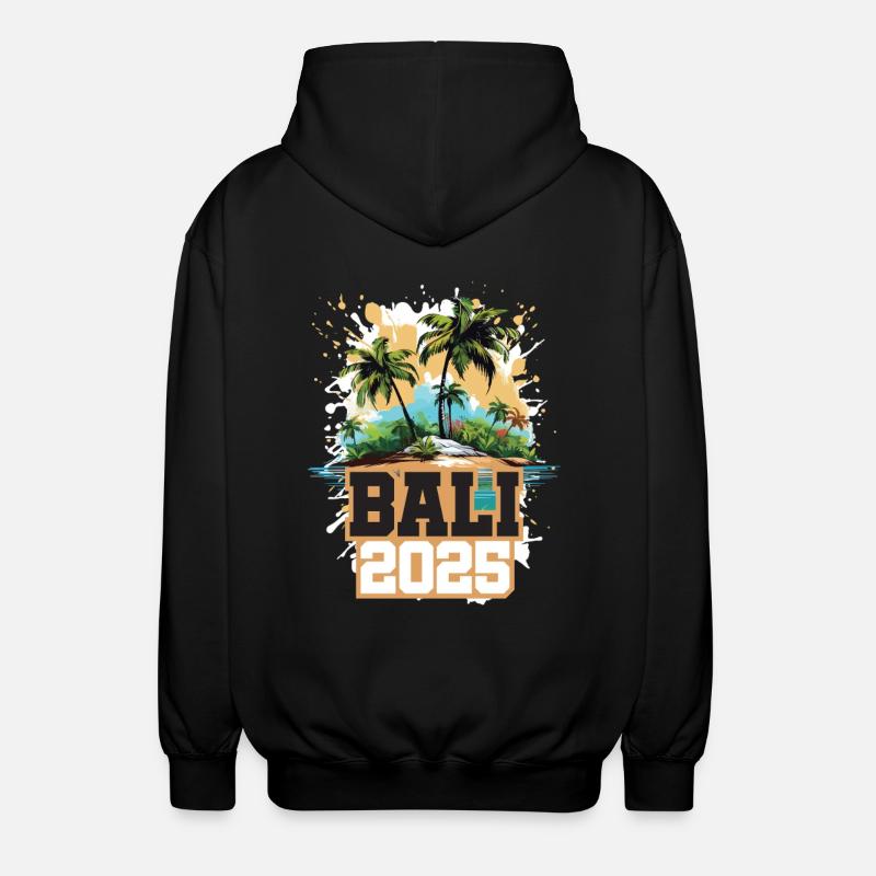 Palmiers de Bali 2025 - Veste à capuche unisexe - noir