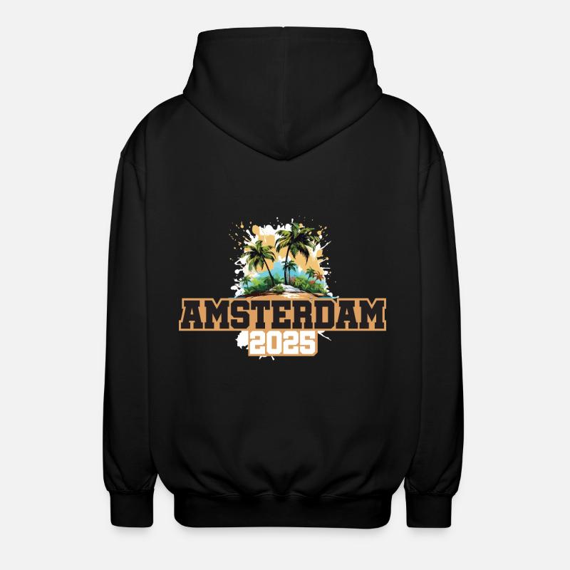 Amsterdam 2025 Palmiers - Veste à capuche unisexe - noir