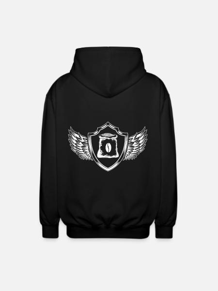 Kaffee Wappen - Unisex Kapuzenjacke - Schwarz