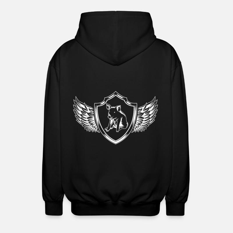 Armoiries du cochon - Veste à capuche unisexe - noir
