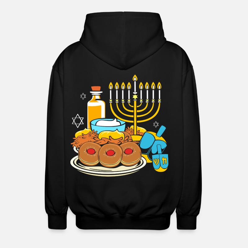 Hanoukka Hanoukka Hanoukka - Veste à capuche unisexe - noir