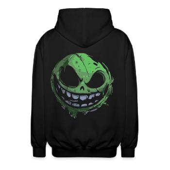 Spooky Face - Halloween Trick or Treat - Veste à capuche unisexe - noir - Dos - AI Model Male 185 light (185cm)