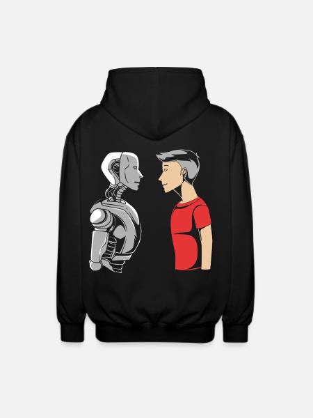GPT Artificial Intelligence - Unisex Hooded Jacket - black