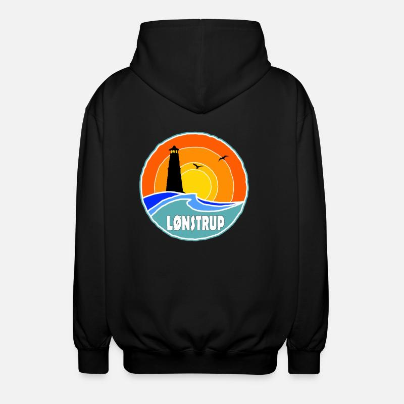 Phare de Lönstrup, Danemark - Veste à capuche unisexe - noir