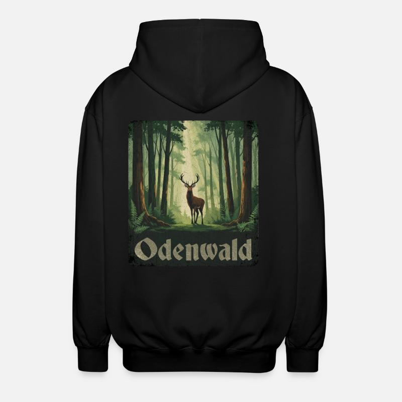 Odenwald - Unisex Kapuzenjacke - Schwarz