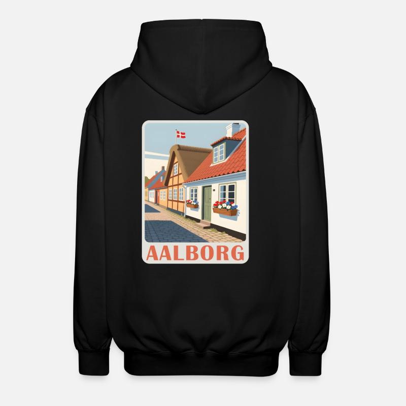 Aalborg, Danemark - Veste à capuche unisexe - noir