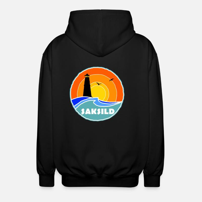 Phare de Saksild, Danemark - Veste à capuche unisexe - noir