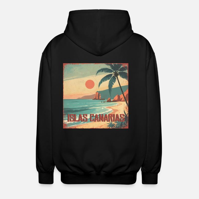 Islas Canarias - Veste à capuche unisexe - noir