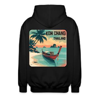 Koh Chang - Veste à capuche unisexe - noir - Dos - AI Model Male 185 light (185cm)