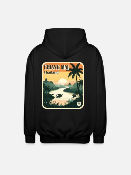 Chiang Mai Thailan - Unisex Kapuzenjacke - Schwarz