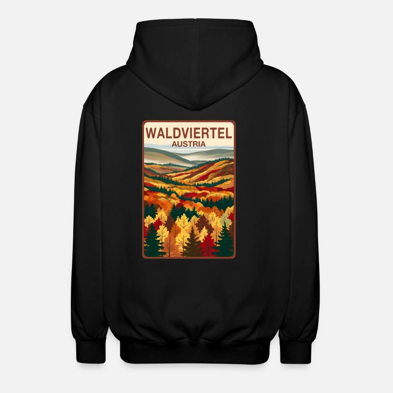 Waldviertel - Veste à capuche unisexe - noir