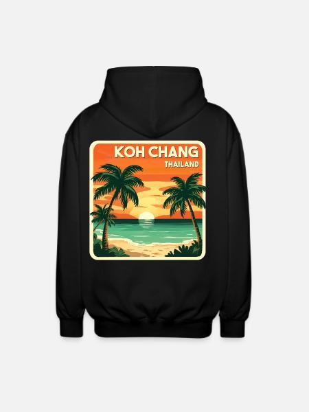 Koh Chang Thailand - Unisex Hooded Jacket - black